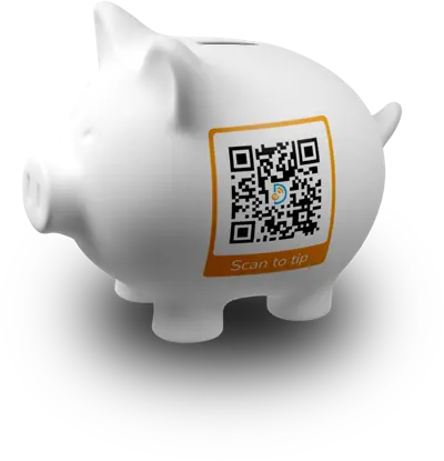 Sparschwein mit QR Code